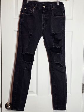 Purple Brand Style 2023 Black Distressed Jeans 28x28